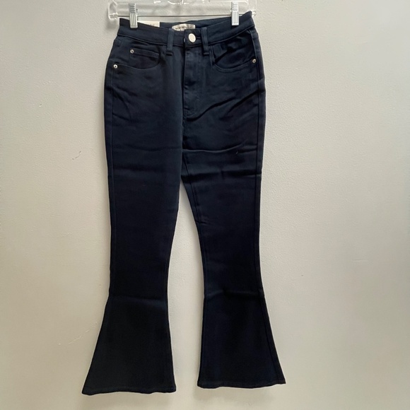 WeWoreWhat True Flare French Navy Twill Stretch Denim Jeans - Size 25 - NWT - Picture 2 of 5